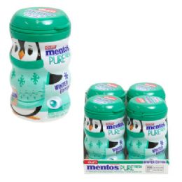 24 pieces Mentos Gum Sugar Free Spearment Penguin Counter Display - Food & Beverage