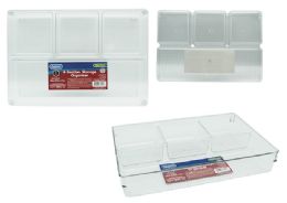 24 Pieces of Plastic Storage 4 Section Organizer 13x9x2.25" High