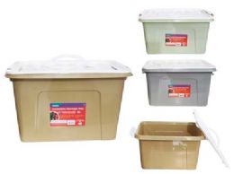 12 Pieces of Lockable Storage Box 22l 16.34" X 12.2" X 10.24" High