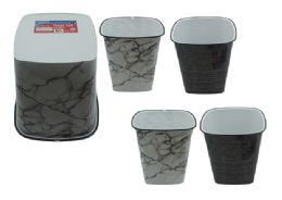 24 Pieces TRASH CAN Square 10"X10"X10.3" High - Waste Basket