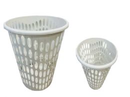 12 Pieces LAUNDRY HAMPER 17" Diameter X22.25" High WHITE Color - Laundry Baskets & Hampers