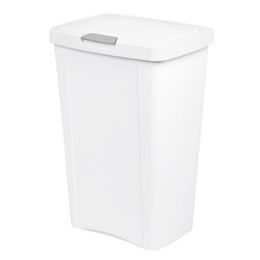 4 pieces 13 Gal Touchtop Waste Basket White - Waste Basket