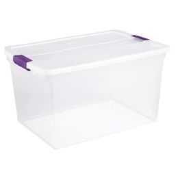 6 pieces 66 Quart / 62 Liter Clear View Latch - Storage & Organization