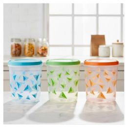 24 pieces 338oz / 10000ml Printed Deep Round Storage Container - Food Storage Containers