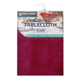12 of 60x102" Jacquard Tablecloth Texture Design Assorted