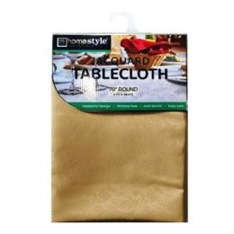 12 of 70"round Jacquard Tablecloth Texture Design Assorted