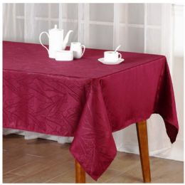 12 of 60x102" Jacquard Tablecloth Leaf Design Assorted