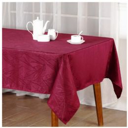 12 of 70"round Jacquard Tablecloth Leaf Design Assorted