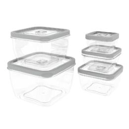 12 pieces Square Durable Food Storage Container Set Of 5 - Food Storage Containers