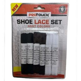 Wholesale Footwear 6pair Shoe Lace Set Asst Colors