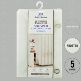 24 pieces Peva Shower Liner Asst Wht/frstd 5g - Shower Curtain