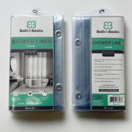 24 pieces Pvc Shower Liner Clear & Frosted 8g - Shower Curtain