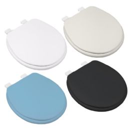 12 pieces 19-inch Elongated Solid Pvc Soft Seat - Bathroom Accessories