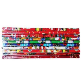 100 of 28 X 40 Inches X-Mas Wrapping Plastic Rolls