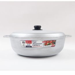 2 pieces Heavy Duty Cast Aluminium Caldero With Lid #14 - Aluminum Pans