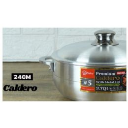 6 pieces Heavy Duty Aluminum Caldero #5 - Aluminum Pans