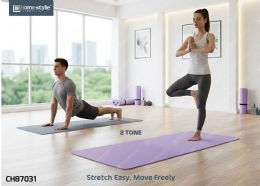 6 pieces 72" X 24" Thick Yoga/pilates Mat With Carrying Strap - Mats