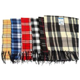 72 pieces Checker Winter Scarf,6 Assorted Colors (30 X150 Cm) - Winter Scarves