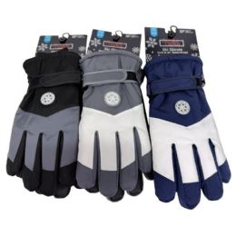 48 pieces Men's Winter Ski Gloves With Touch Screen, 3 Assorted Colors - Ski Gloves