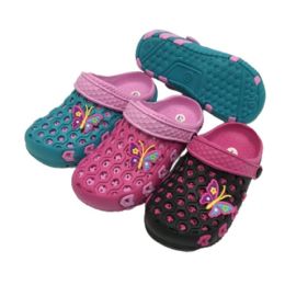 Wholesale Footwear Girls Glitter Clog 3 Assorted