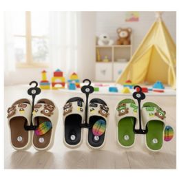 18 pieces Junior Boys Slipper 3 Assorted Colors - Boys Slippers