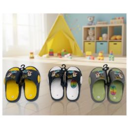 18 pieces Boys Slipper 3 Assorted Colors - Boys Slippers