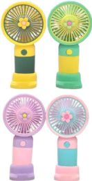48 pieces Rechargeable Mini Handheld Fan Flower Style - Outdoor Recreation