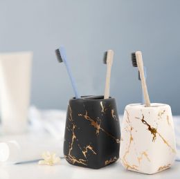 24 pieces Dolomite Toothbrush Holder Blk/wht - Toothbrushes and Toothpaste