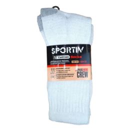 72 pieces 3pk Heel & Toe Crew Sport Sock 10-13 - Mens Crew Socks