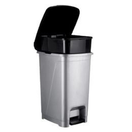 6 pieces 25 Lt Slim Pedal Dustbin White - Waste Basket