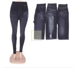 48 Pieces of Ladies Cotton Jean Color Legging