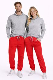 Unisex Quarter Zip Fleece Pull Over Athletic Heather Size 2X-Large