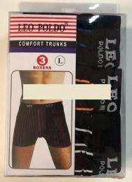 60 Packs of Men's Boxer Leo Poldo Comfort Trunks Size Small - 2xl