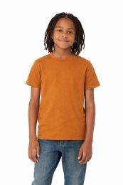 Youth Cotton Short Sleeve T Shirt Solid Brown Youth Size Small