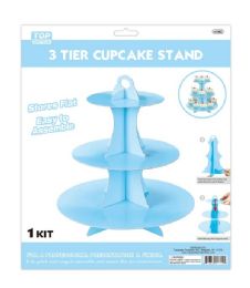 48 Pieces 3-Tier Cake Stand Blue - Baking Supplies