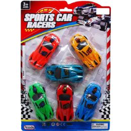 72 Wholesale Racing Cars On Blister Card 6 Pc Set