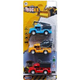 48 Wholesale Construction Trucks On Blister Card 6 Pc Set