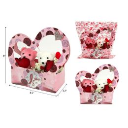 72 Pieces 8" Mother's Day Double Bear In Blasket - Mothers Day