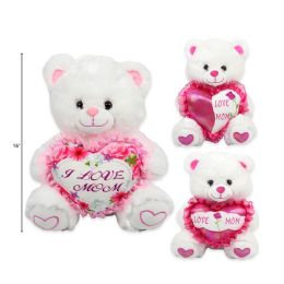 12 Pieces 16" Mothers Day Beart With Heart - Mothers Day