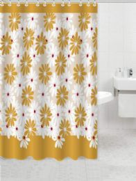 24 Pieces Gold Daisy Shower Curtain - Shower Curtain