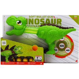 12 Pieces of 13.75-Inch Dinosaur Launcher W/ 10pc Foam Ball Set Tied On Box