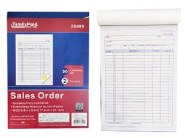 96 Wholesale Sales Order Book, 30set 2 Part Carbonless