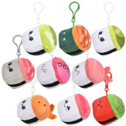 504 of 3" Sushi Embroided Faces Backpack Clip