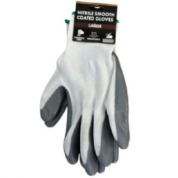 24 Wholesale Durable Nitrile Coated Safety Work Gloves Extra Large Size
