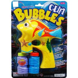 24 Sets 6.75" Battery Operated Bubble Gun With Sound & Light - Bubbles