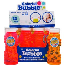 72 Pieces 5.5" 8 Oz Bubble Container 3 Assrt Clrs - Bubbles