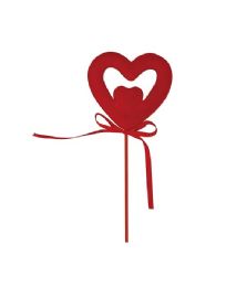 48 Pieces Valentine's Day 3-Piece Foam Heart Pick 10x30cm - Valentine Decorations