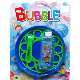24 Pieces 11.75" Bubble Wand W/ 8.75" Tray On Blister Card 3 Asst - Bubbles