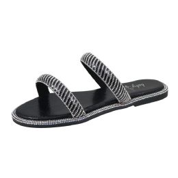 12 pieces Women's Double Strap Rhinestone Sandal 12 P/c.... (6-10) - Women's Sandals
