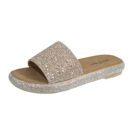 12 pieces Women's Rhinestone Slide 12 P/c.... (6-10) - Women's Sandals